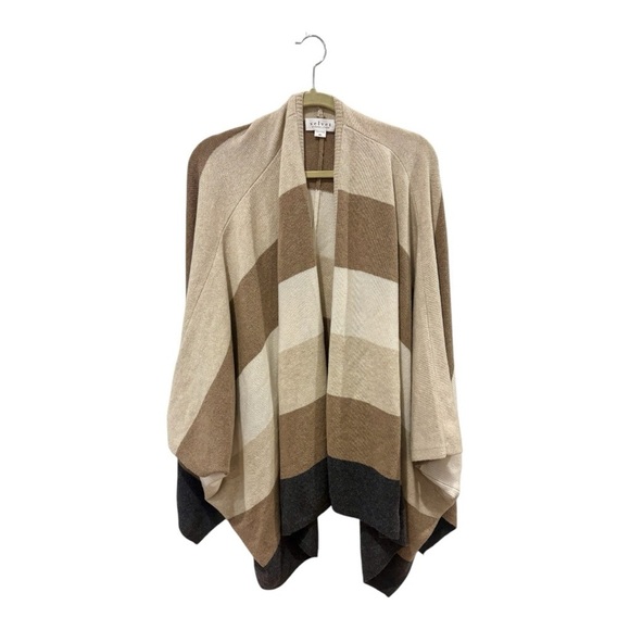 VELVET BY GRAHAM & SPENCER jonas blanket poncho in multi EUC - Picture 5 of 10